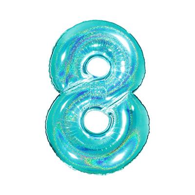 PALLONE FOIL GLITTER    TIFFANY CM.100 NUMERO 8