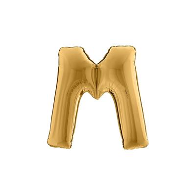 PALLONE FOIL LETTERA M  GOLD CM.101