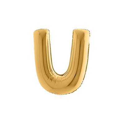 PALLONE FOIL LETTERA U  GOLD CM.101