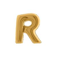 PALLONE FOIL LETTERA R  GOLD CM.101