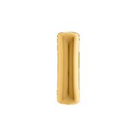 PALLONE FOIL LETTERA I  GOLD CM.101