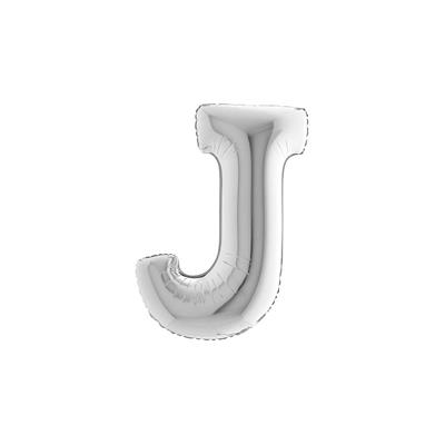 PALLONE FOIL LETTERA J  SILVER CM.101