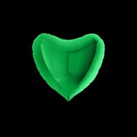 PALLONE FOIL CUORE MAT  GREEN CM.91