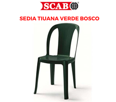 SEDIA MONOBLOCCO TIUANA VERDE SENZA BRACC.