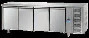 TAVOLO REFRIGERATO INOX MID 4 PORTE INOX CM.232X70X92H.