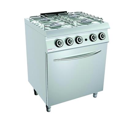 CUCINA A GAS 4 FUOCHI CON FORNO GAS GN 1/1 80X73X90H UNICO