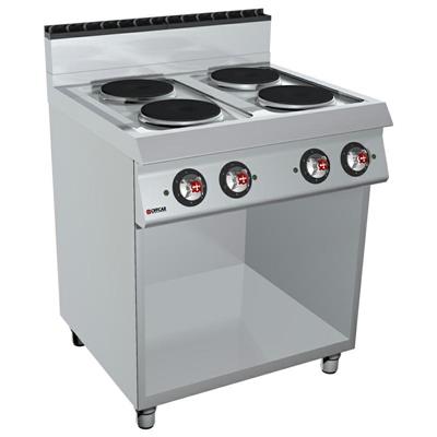 CUCINA ELETTRICA 4 PIASTRE GHISA D.22 CM.80X73X90H