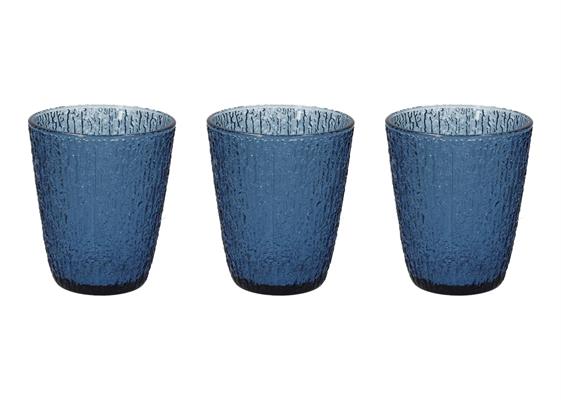 SET 3 BICCHIERI  DAVOR GLASS BLU