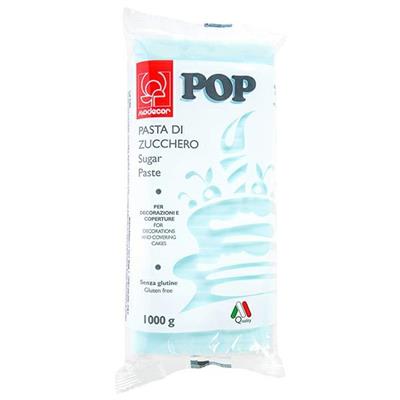 PASTA DI ZUCCHERO POP   KG.1 CELESTE