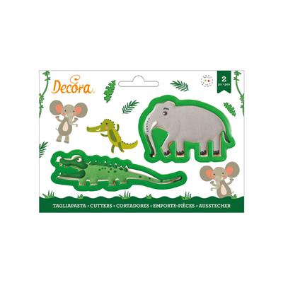 SET 2 TAGLIAPASTA ELEFANTE E COCCODRILLO