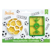 SET 2 TAGLIAPASTA CALCIO PALLONE E CAMPO