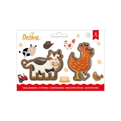 SET 2 TAGLIAPASTA MUCCA E GALLINA