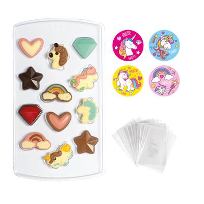 SET STAMPI CHOCO CANDY  UNICORNO 16X26