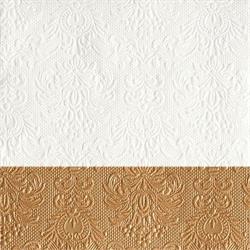 TOVAGLIOLI 33X33 3 VELI PZ.15 ELEGANCE BIANCO/RAME