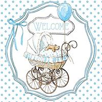 TOVAGLIOLI 33X33 3 VELI WELCOME BLUE