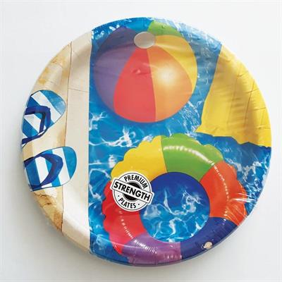 PIATTI CARTA PISCINE PARTY CM.23 PZ.8