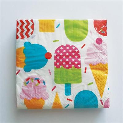 TOVAGLIOLI 25X25 PZ. 16 ICE CREAM PARTY