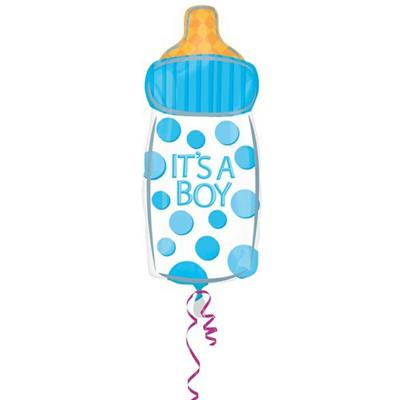 PALLONE FOIL IT'S A BOY CON BOTTIGLIA CM.58X25