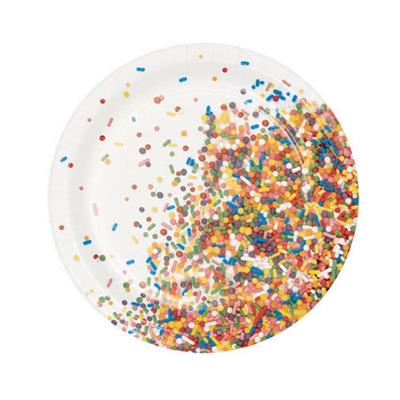 PIATTI CARTA CM.18 PZ. 8 SPRINKLES