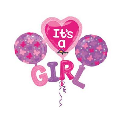 PALLONE FOIL MULTI BALLON IT'S A GIRL CM.101