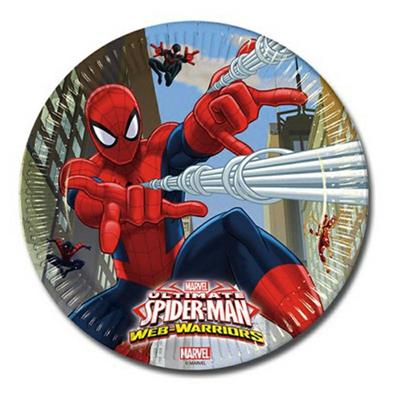 PIATTI CARTA CM.23 PZ.8  SPIDERMAN