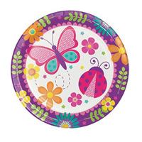 PIATTI CARTA CM.23 PZ.8  BUTTERFLY GARDEN