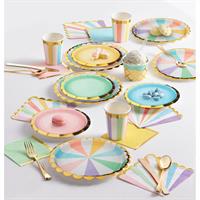 PIATTI CARTA CM.18 PZ.8  CELEBRATION PASTEL