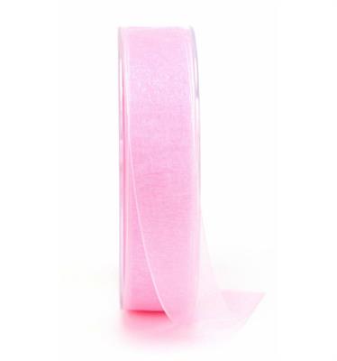 NASTRO BEAUTY ORGANZA   MM.25 MT.50 ROSA