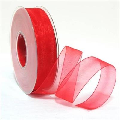 NASTRO BEAUTY ORGANZA MM.25 MT.50 RED