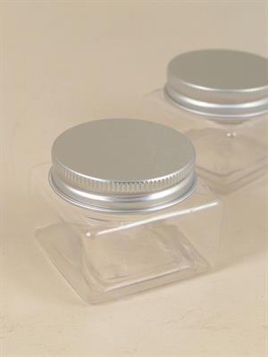 SCATOLA PET TRASPARENTE QUADRA CM.7X7X11 ML.490