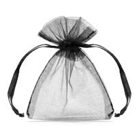 SACCHETTO ORGANZA CM.12 X17 PZ.10 NERO