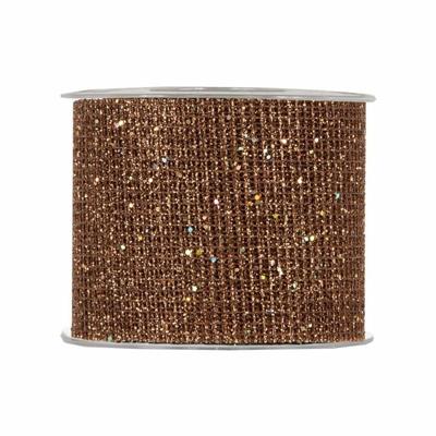 NASTRO RETE GLITTER MM.60 MT.10 COPPER