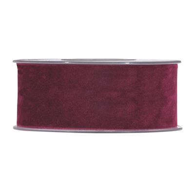 NASTRO DOUBLE VELVET MM.40 MT.30 BORDEAUX