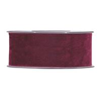 NASTRO DOUBLE VELVET MM.40 MT.30 BORDEAUX