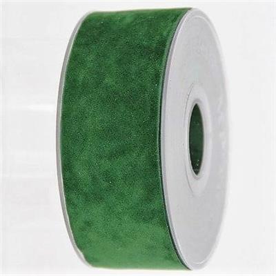 NASTRO DOUBLE VELVET MM.40 MT.30 GREEN