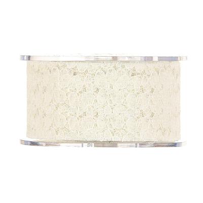 NASTRO PIZZO FLOWER LACE MM.63X10MT CREAM