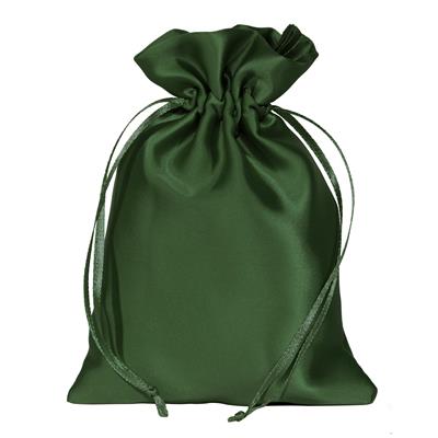 SACCHETTO BAG MAT SATIN 9X12 DARK GREEN