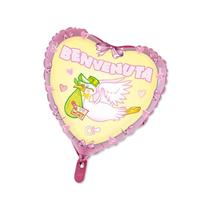 PALLONE FOIL CUORE BENVENUTA D.80 ROSA