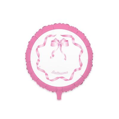 PALLONE FOIL TONDO D.60 BATTESIMO GIRL