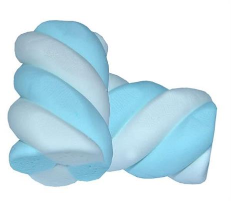 MARSHMALLOW ESTRUSO TRECCIA BIANCO E AZZURRO KG.1