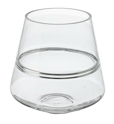 VASO VETRO ILLUSION CM. 19,5 H. SVASATO TRASPARENTE