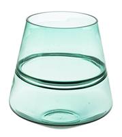 VASO VETRO ILLUSION CM. 19,5 H. SVASATO AZZURRO