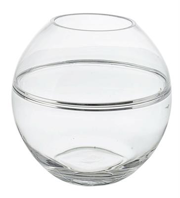 VASO VETRO ILLUSION CM. 22 H. TONDO TRASPARENTE