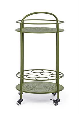 CARRELLO METALLO PORTABOTTIGLIE BURTON VERDE