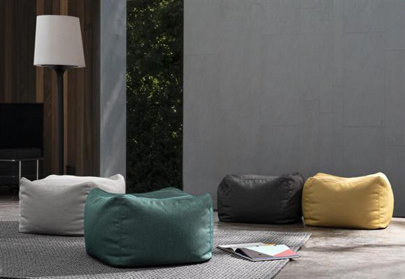 POUF TESSUTO OUTDOOR 50X50 YELLOW