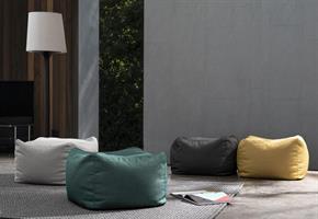 POUF TESSUTO OUTDOOR 50X50 YELLOW