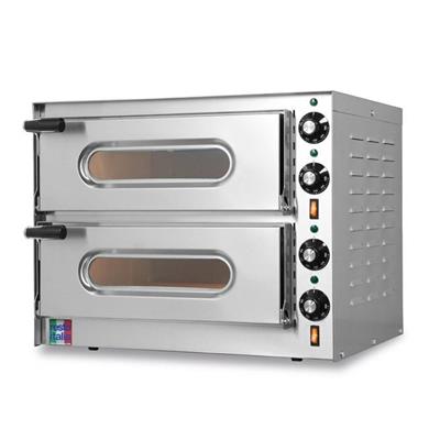 FORNO ELETTRICO SMALL/G2 INOX 230V 41X36X11H.X2 PORTA VETRO