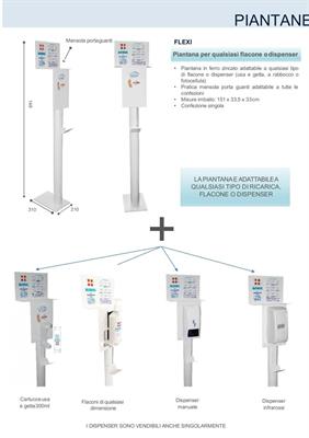 PIANTANA IN FERRO VERNICIATO PER DISPENSER