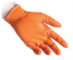 GUANTI NITRILE ARANCIO  PZ.50 ALTO SPESSORE LARGE N85