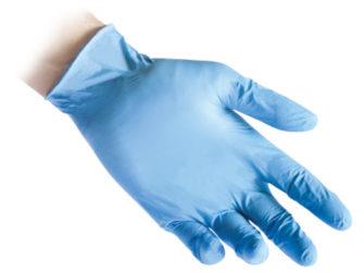 GUANTI NITRILE BLU' R 77 PZ.100 L S/POLVERE FOOD